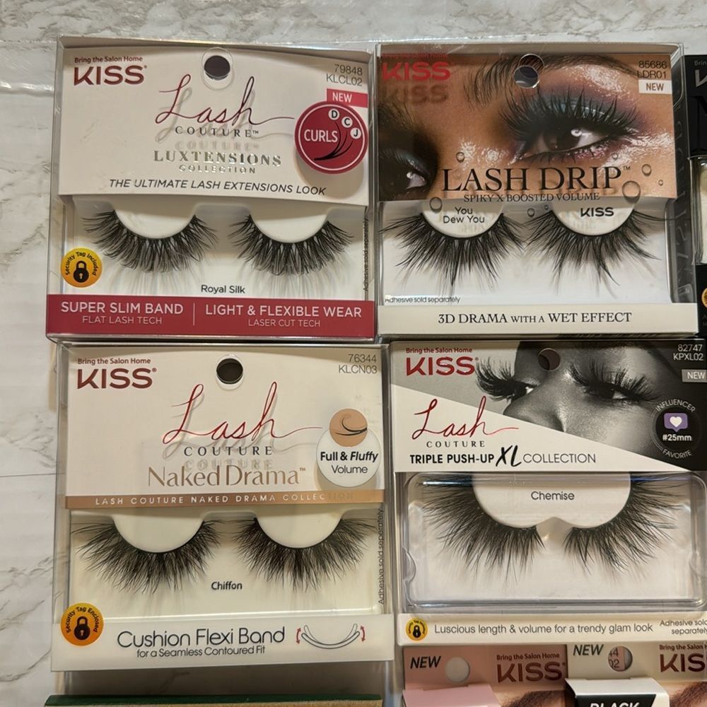 Kiss lashes for eyes day to day looks and lash glue liner in dark and clear - Picture 2 of 8